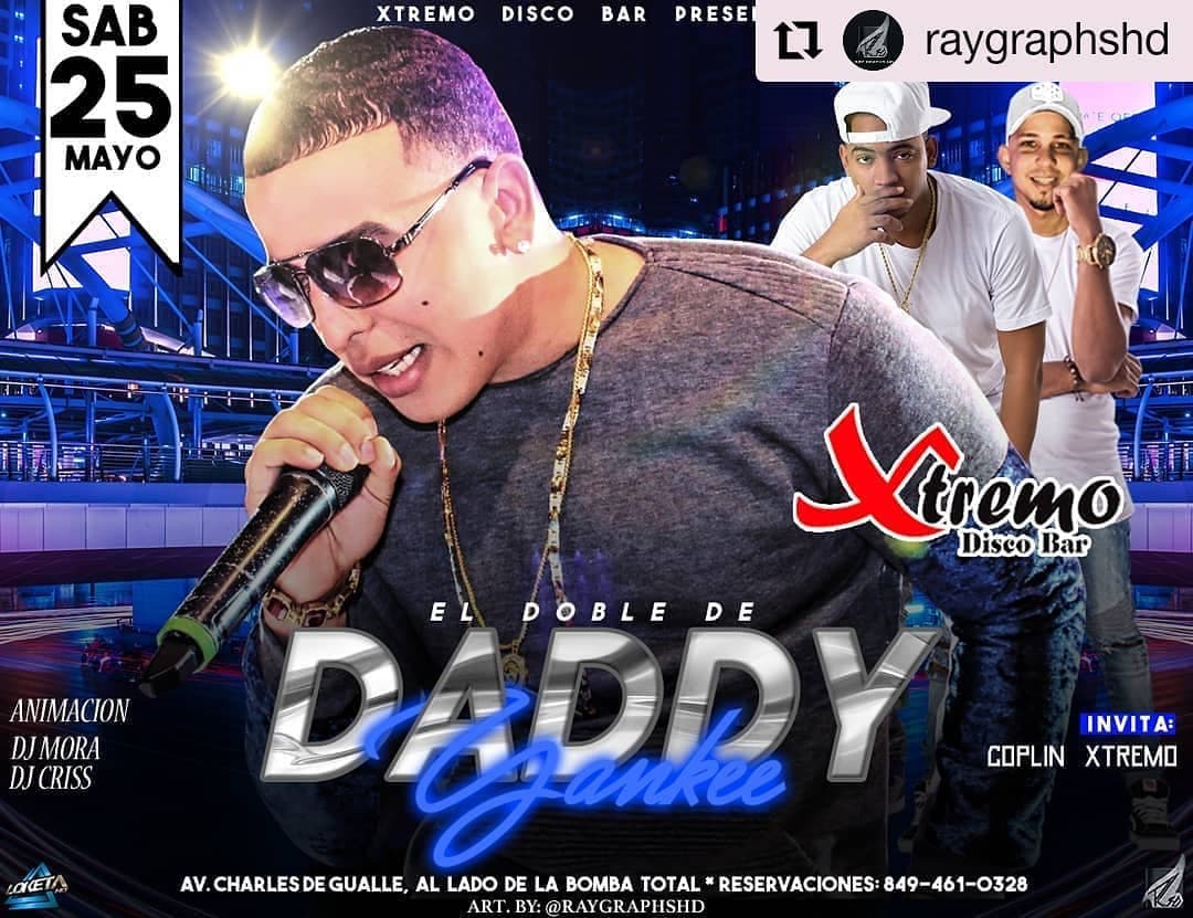 Incluso realiza presentaciones en bares y antros con la música de Daddy Yankee.