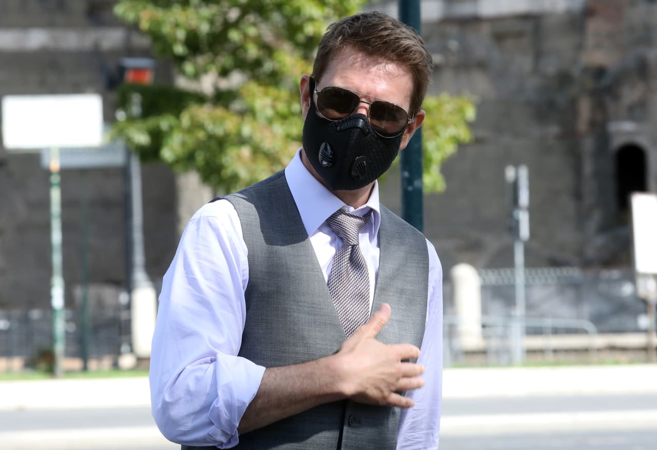 Tom Cruise en el rodaje de 'Misión Imposible 7' en Roma, Italia, Octubre 2020