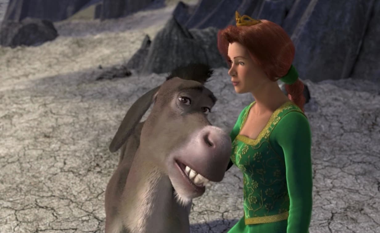 “¿Oístes lo que dijo? Me llamó noble corcel” - Burro.