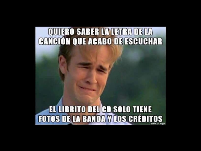 Ese pequeño placer de abrir el librito de la caja del CD y que trajera la letra de las canciones, no tenía precio.