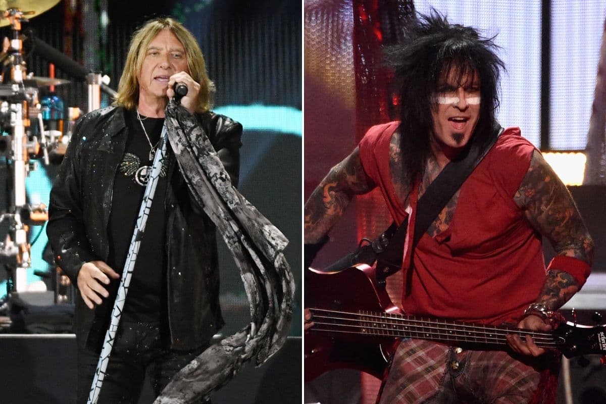 Joe Elliot de Def Leppard y Nikki Six de Motley Crue