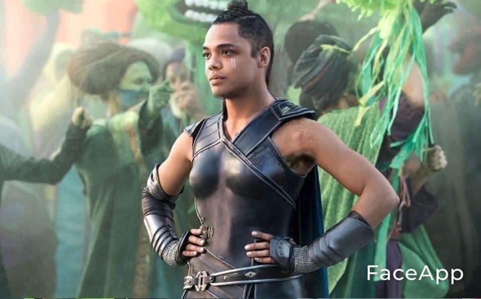 Vimos a Tessa Thompson como Valquiria y su personaje como hombre no existiría, porque en la mitología son mujeres.