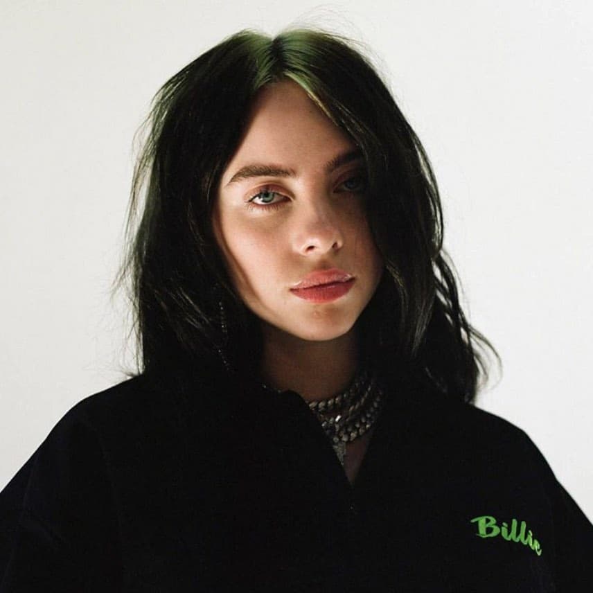 En los últimos años, Billie ha jugado mucho con esa combinación de verde y negro. A veces llevando la raíz más corta y otras incluso con una capa verde por el interior del cabello. La longitud y forma de su fleco también varió.
