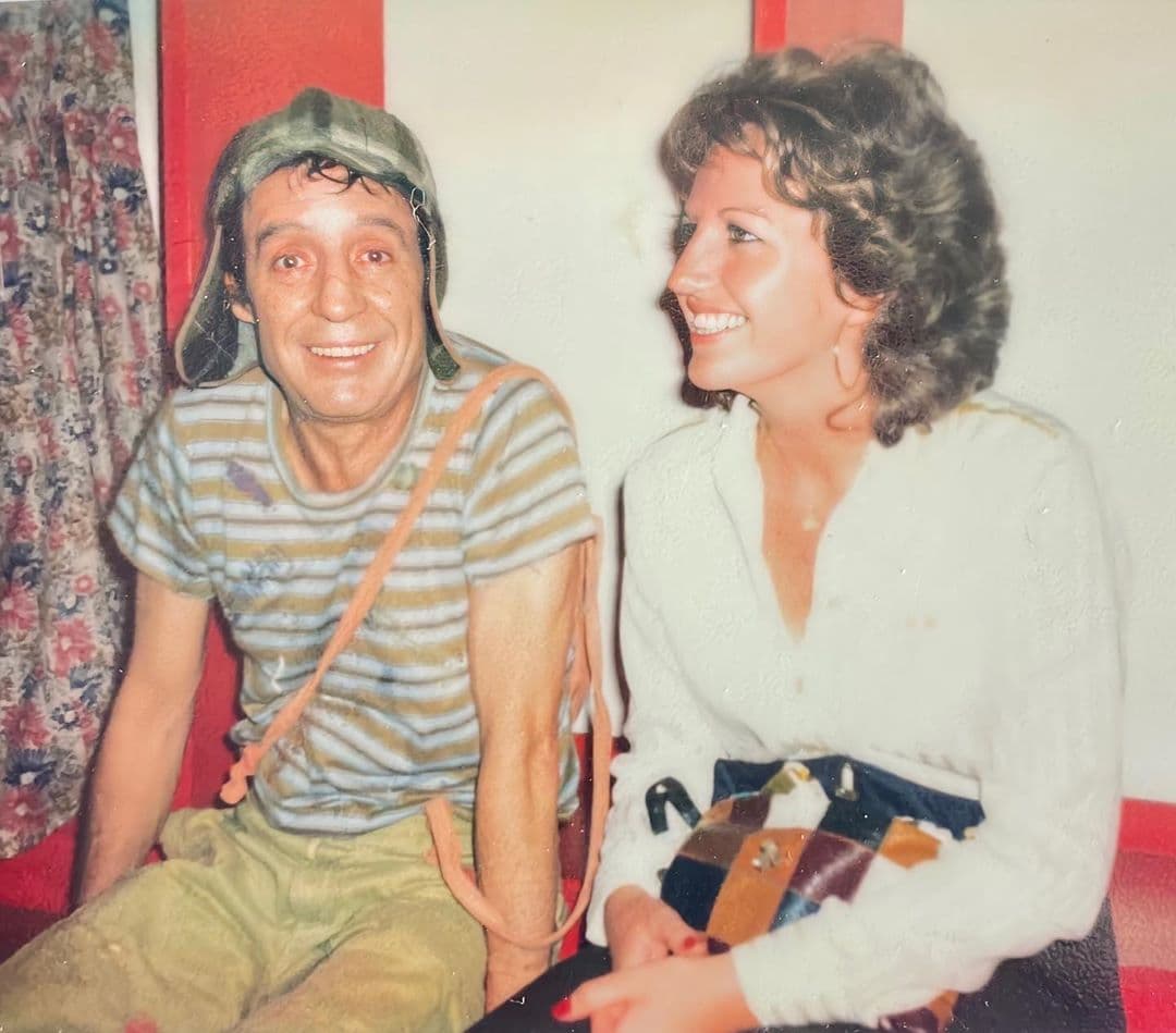 Fotos de Gache Rivera con el elenco de El Chavo del 8