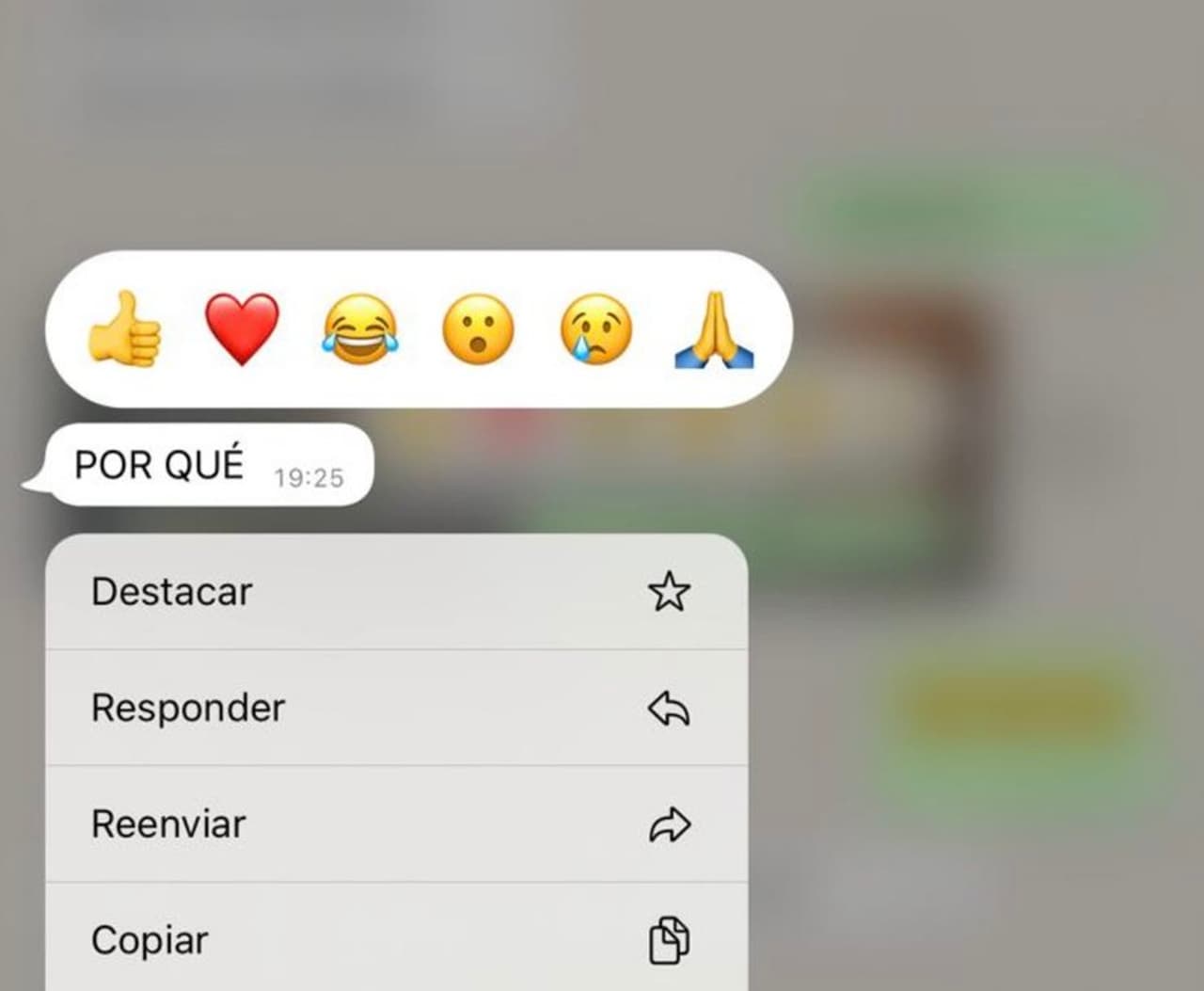 WhatsApp agregó la opción de reaccionar a los mensajes con emojis.