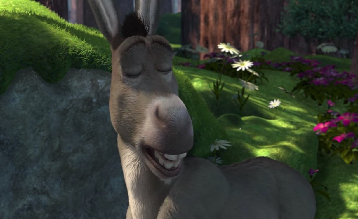 "Guau, eso sí que asusta. Y si el rugido no funciona, seguro tu mal aliento los desmaya. Necesitas unas pastillitas de menta… porque el hocico, ¡te APESTA!" - Burro.