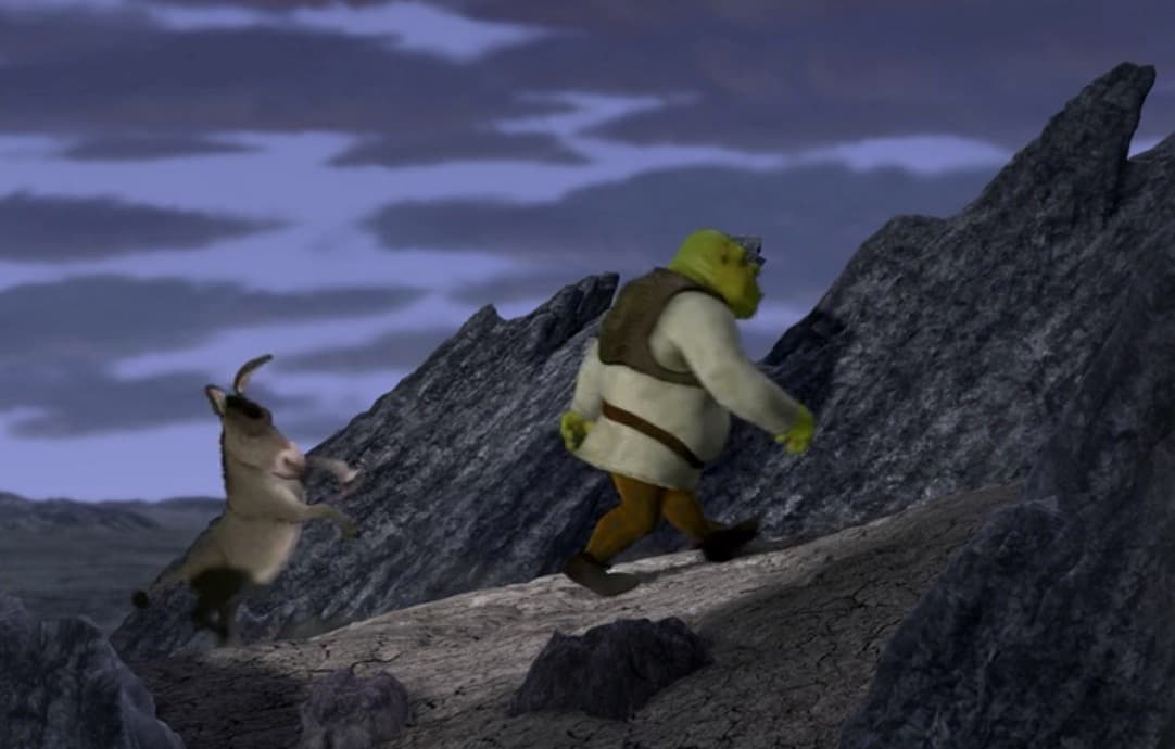 “Uff, Shrek, ¿tu hiciste eso? No manches. Avisa antes de echarte uno, traía la boca abierta. Le di el golpe” - Burro.
