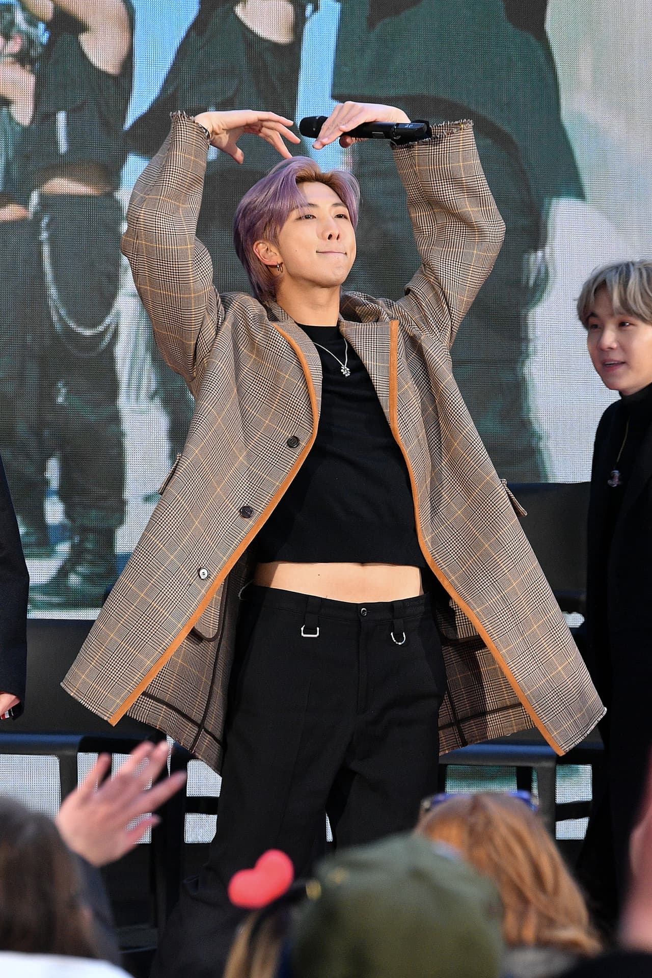 NEW YORK, NEW YORK - FEBRUARY 21: RM of the K-pop boy band BTS visits the "Today" Show at Rockefeller Plaza on February 21, 2020 in New York City. (Photo by Dia Dipasupil/Getty Images)