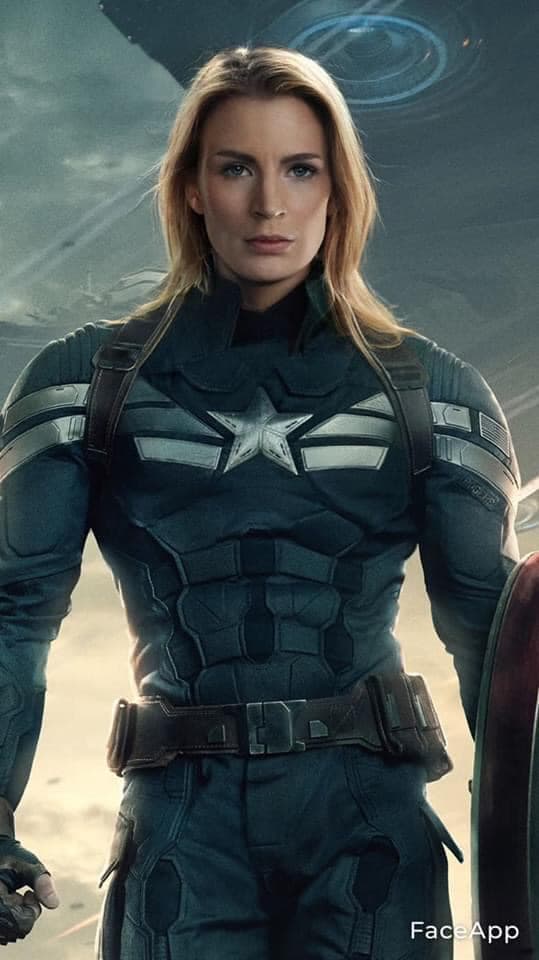 Chris Evans pasa a ser la Capitana América, Steffy Rogers.