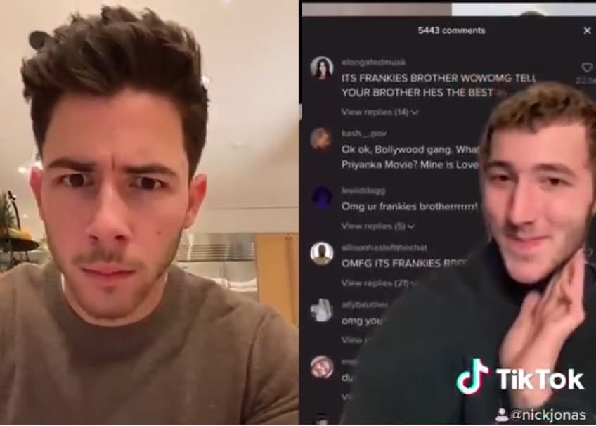 Frankie, el hermano menor de los Jonas Brothers está haciendo de las suyas en Tiktok